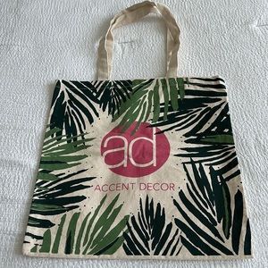 Reusable New shopping bag cute design, canvas, 15”x15 by accent decor.